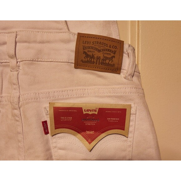 Levi's Girls White Overall Shortalls Size 10 Reg - Picture 4 of 6